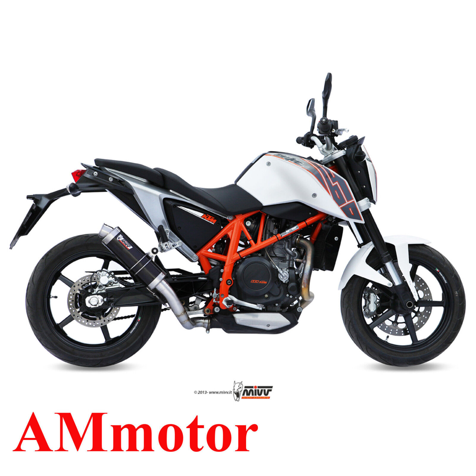 Mivv Ktm 690 Duke 2016 16 Terminale Di Scarico Marmitta Gp Black Moto