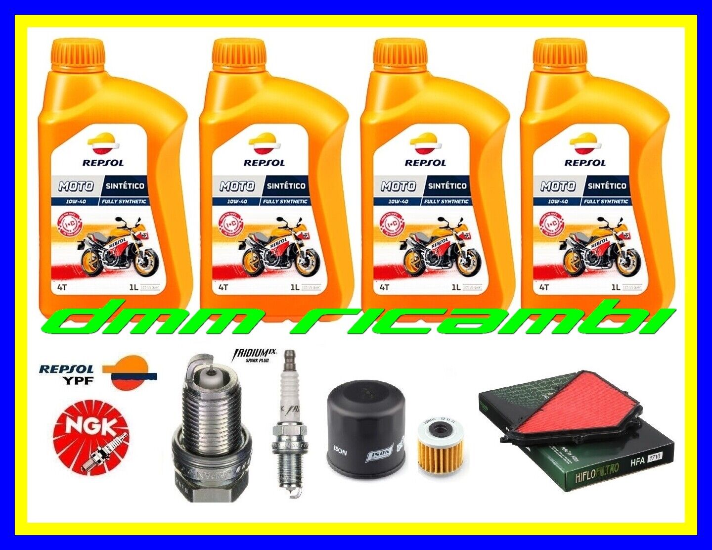 Kit Tagliando HONDA X-ADV 750 2021 Filtro Aria Olio REPSOL 10W30 Candele XADV