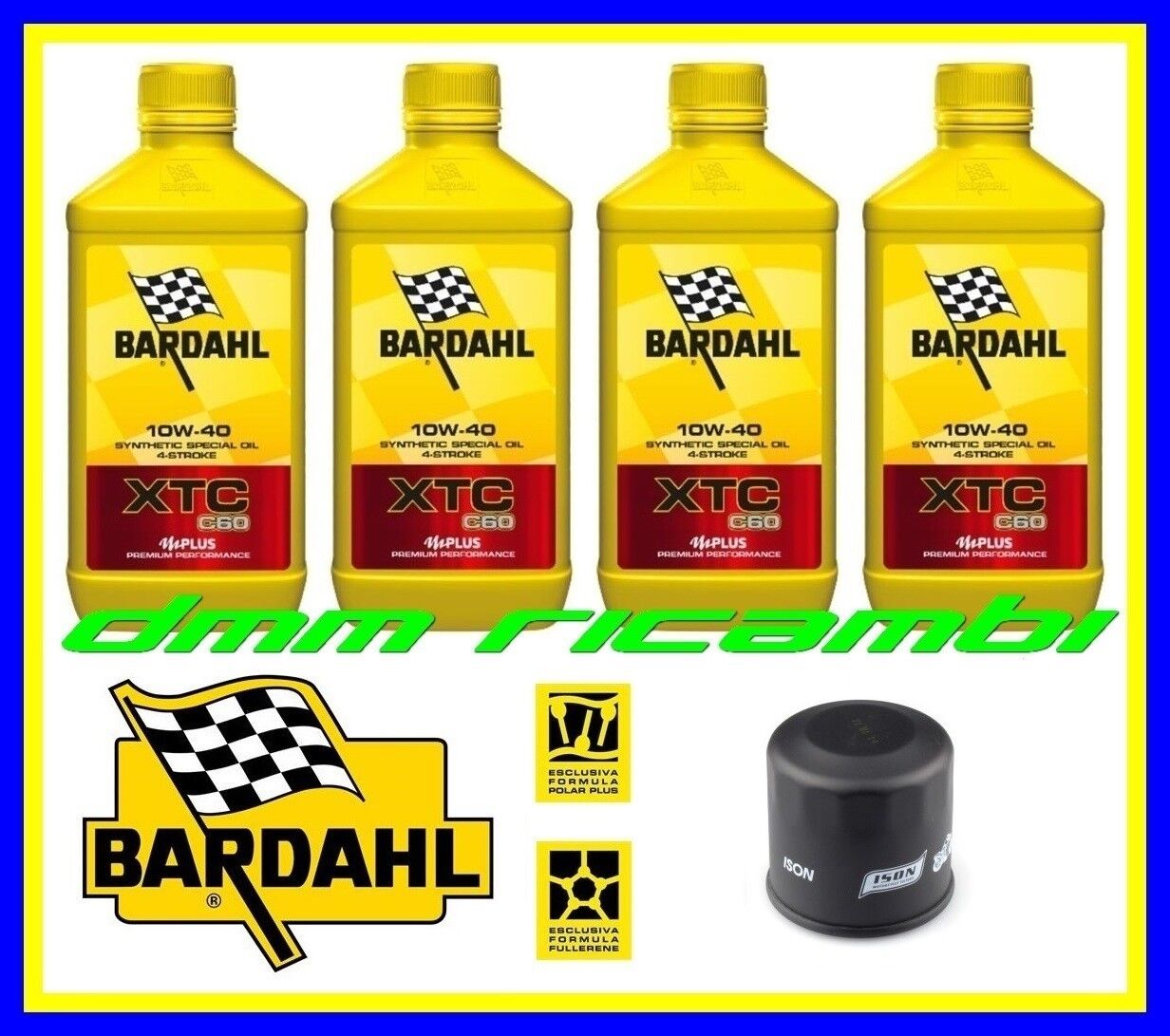 Kit Tagliando YAMAHA FZS 1000 FAZER 03>04 Olio BARDAHL XTC C60 10W40 2003 2004