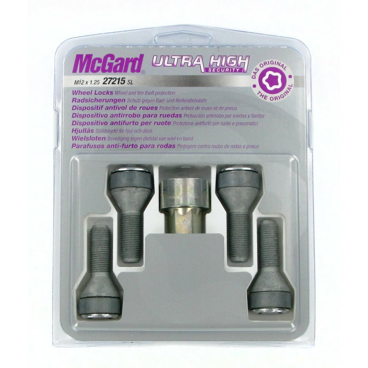 Bulloni Mcgard Antifurto conici Ultra High Security Filetto M12x1.25 pertà