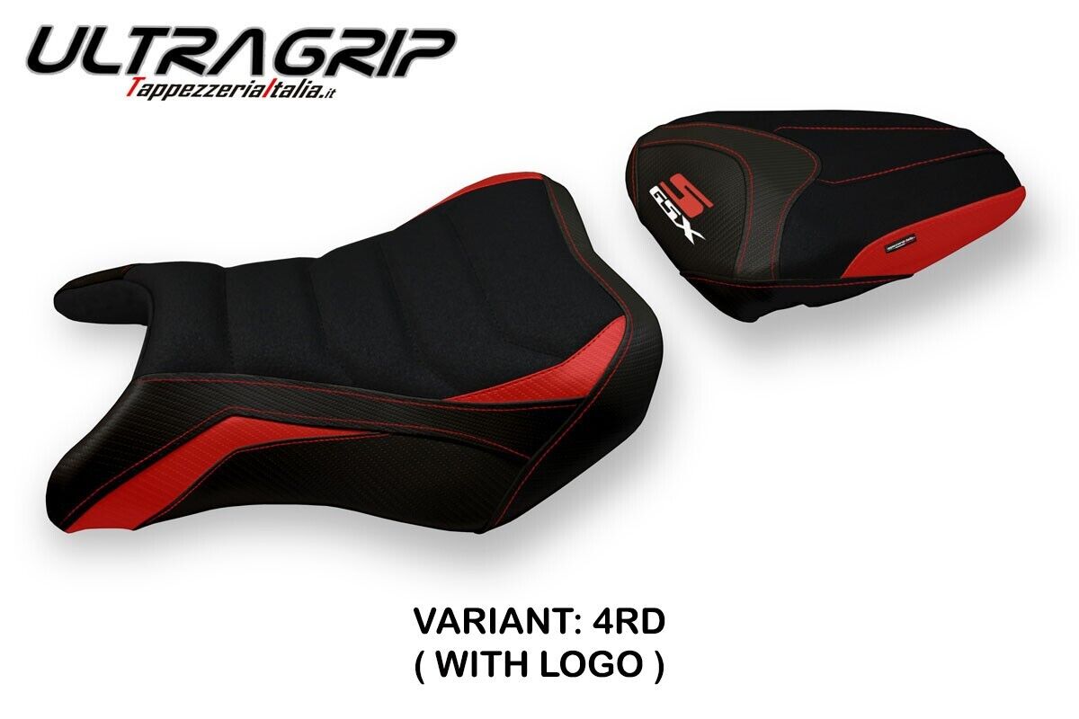 Saddle covering Kyoto2 Ultragrip red with logo Suzuki GSXS750 2017-2021