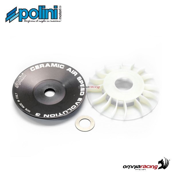 Polini Evolution 3 fixed half-pulley in ceramic coated aluminum Vespa 50 ET2-LX