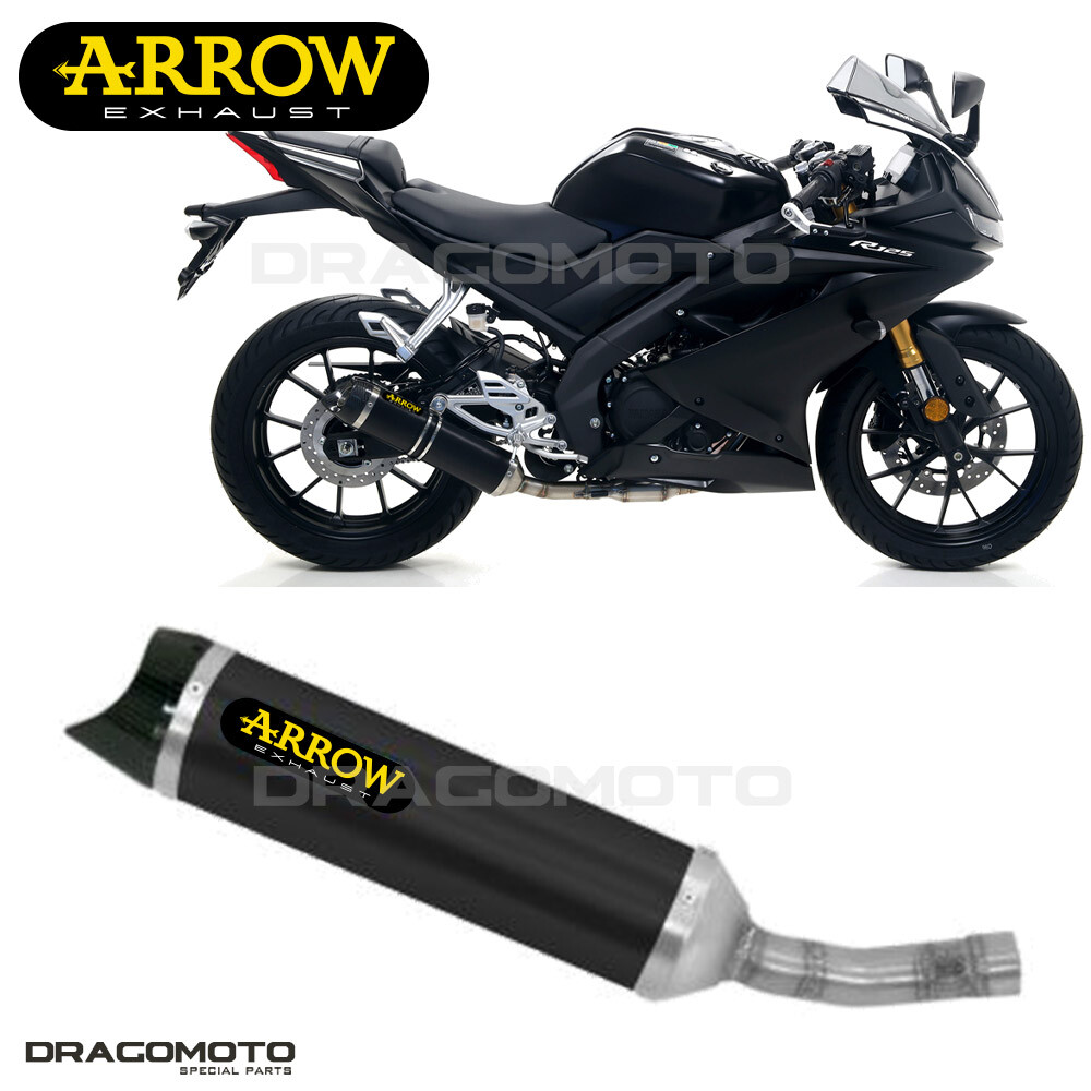 Silenziatore YAMAHA YZF R125 2021 2022 ARROW ALU Nero CC THUNDER