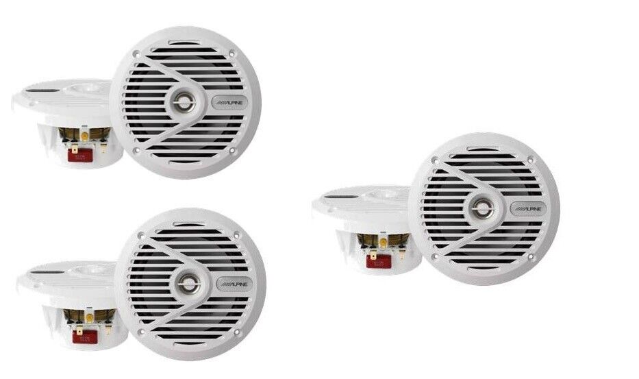 ALPINE SPS-M601W 6 altoparlanti 2 vie marini bianchi da 16,5 cm 4 ohm BARCA