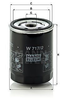 Filtro olio - MANN-FILTER W 717/2