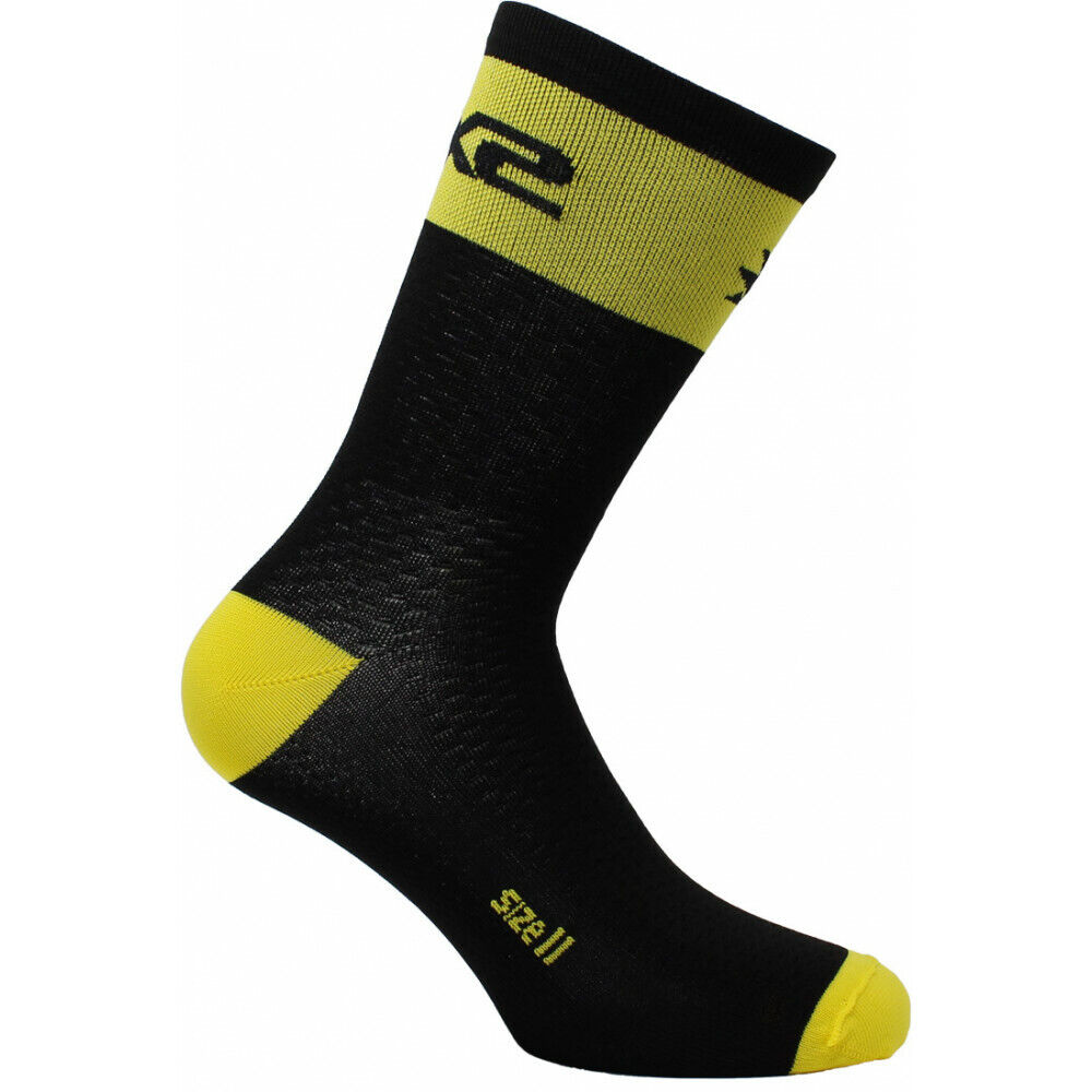 CALZA CORTA SPORTIVA IN BREATHFIT SOCKS® BLACK YELLOW SHORT LOG SIXS SIZE 44/47