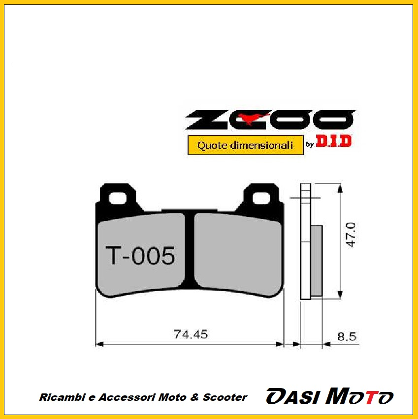 2 COPPIA PASTIGLIE FRENO RACING ZCOO ZRM-T005EX HONDA CBR RR Fireblade ABS 10/16