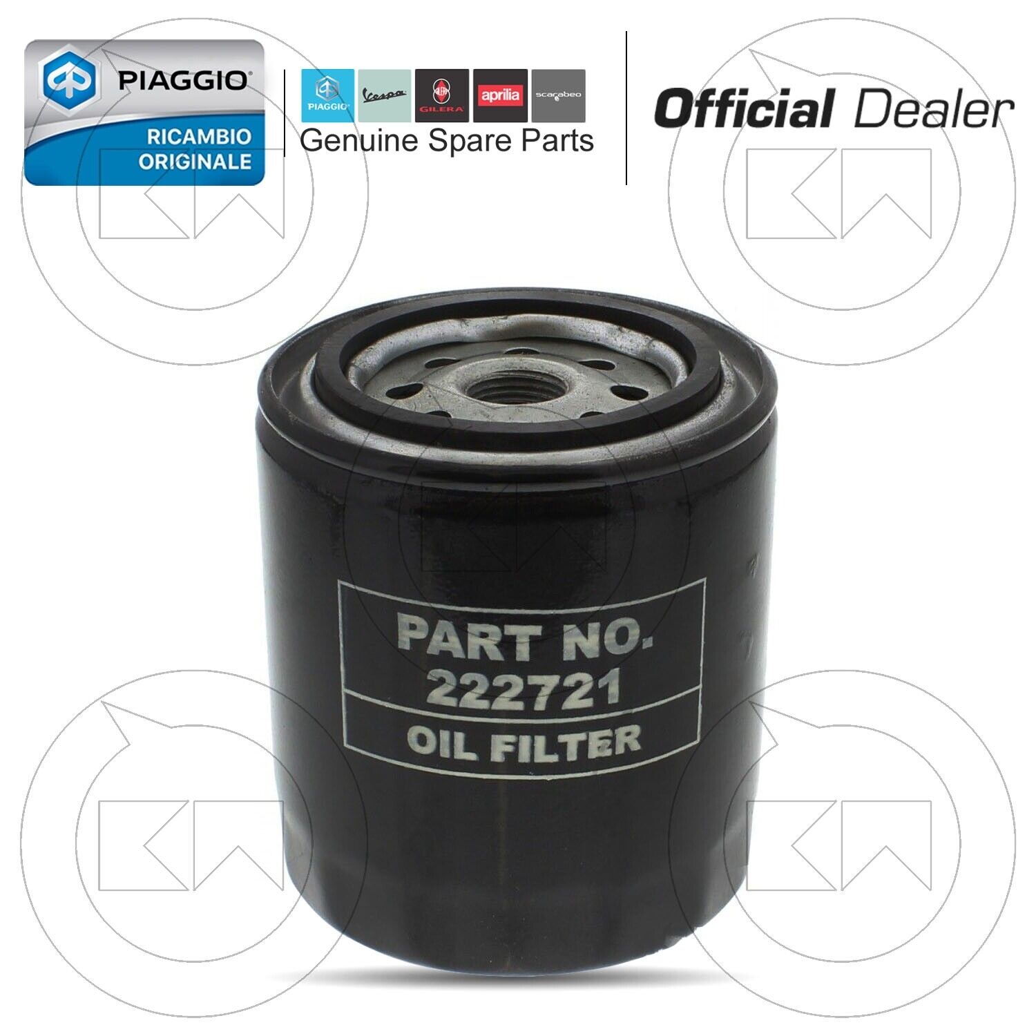 222721 FILTRO OLIO ORIGINALE PIAGGIO APE TM P703 P 703 V DIESEL 420 1987-2004