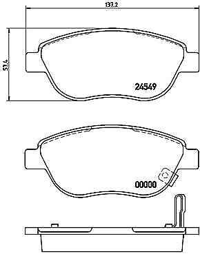 BREMBO P59052 Kit pastiglie freno per OPEL CORSA D (S07), CORSA D Furgone/hatchb