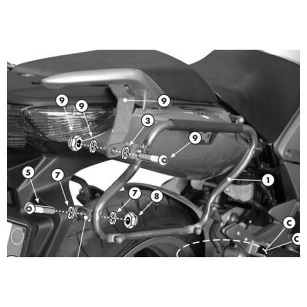 Givi Pannier holder for V35 MONOKEY SIDE cases for Honda CBF 600 S/N 08> 11