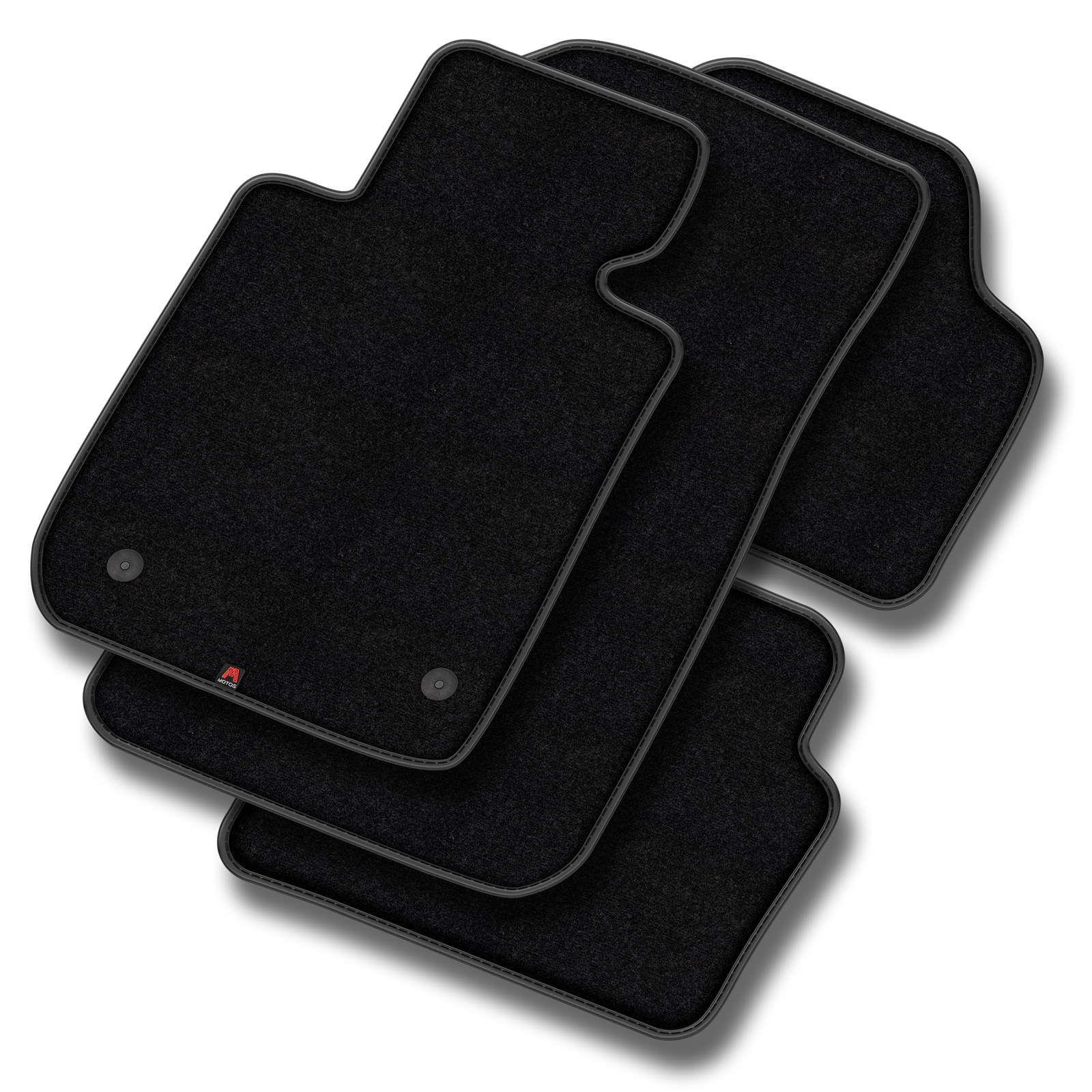AU52-1 Set Tappetini Velluto Premium Pelle Nera per Audi A8 III D4 2010-2017 ver