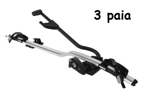 3 paia 3 x Portabici Porta Bici da tetto THULE PRORIDE mod 598 grigio