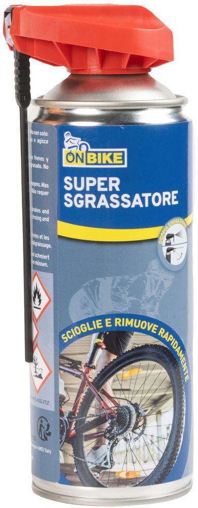 Super sgrassatore spray da 400 ml con doppio erogatore On Bike