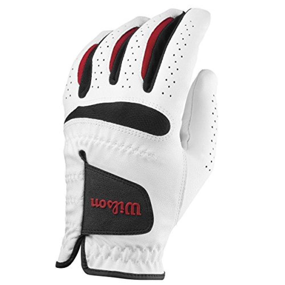 (TG. L) Wilson Guanto da golf per uomo, Taglia L, Sinistra, MLH, Bianco, Feel Pl