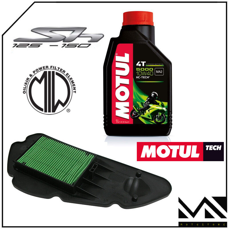 KIT TAGLIANDO HONDA SH 125 MODE FILTRO ARIA 1LT OLIO MOTUL ANNO 2016 2017