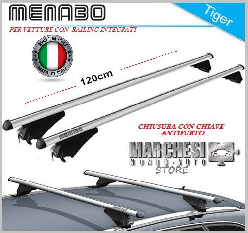 BARRE PORTATUTTO SEAT IBIZA IV ST 2010>2012 RAILS INTEGRATI ALLUMINIO CHIAVE