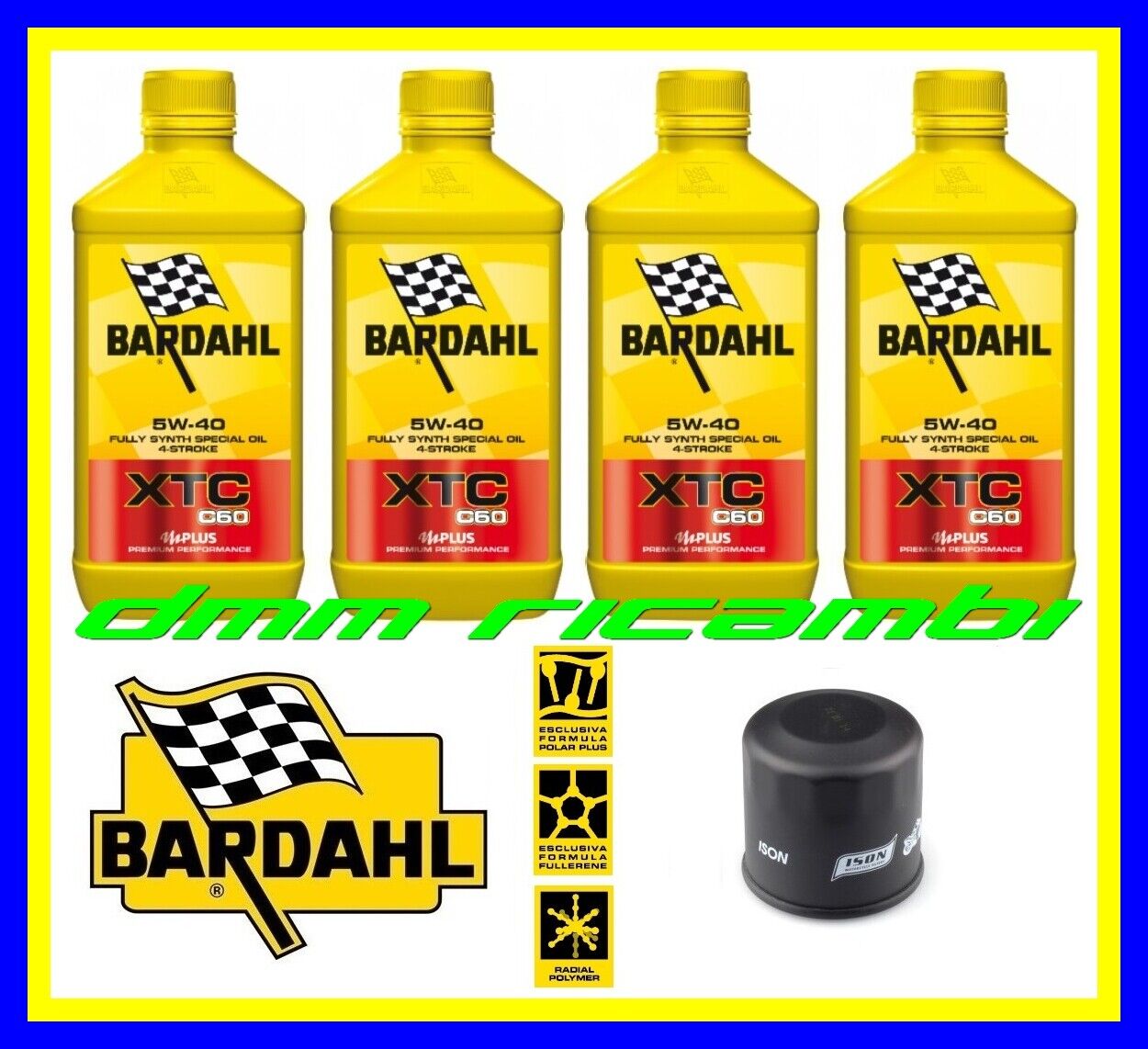 Kit Tagliando BMW S 1000 XR 2017 2018 + Filtro Olio BARDAHL XTC C60 5W40 S1000