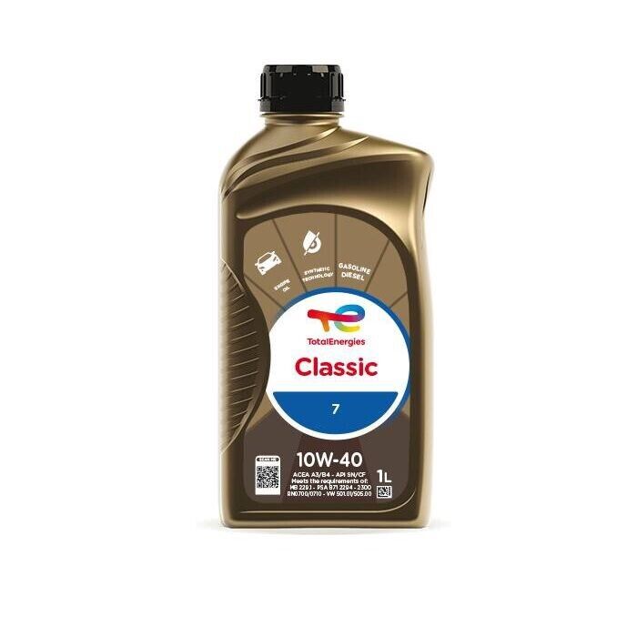 TOTAL - OLIO MOTORE AUTO 10W-40 CLASSIC 7 A3/B4 x 1 Litro