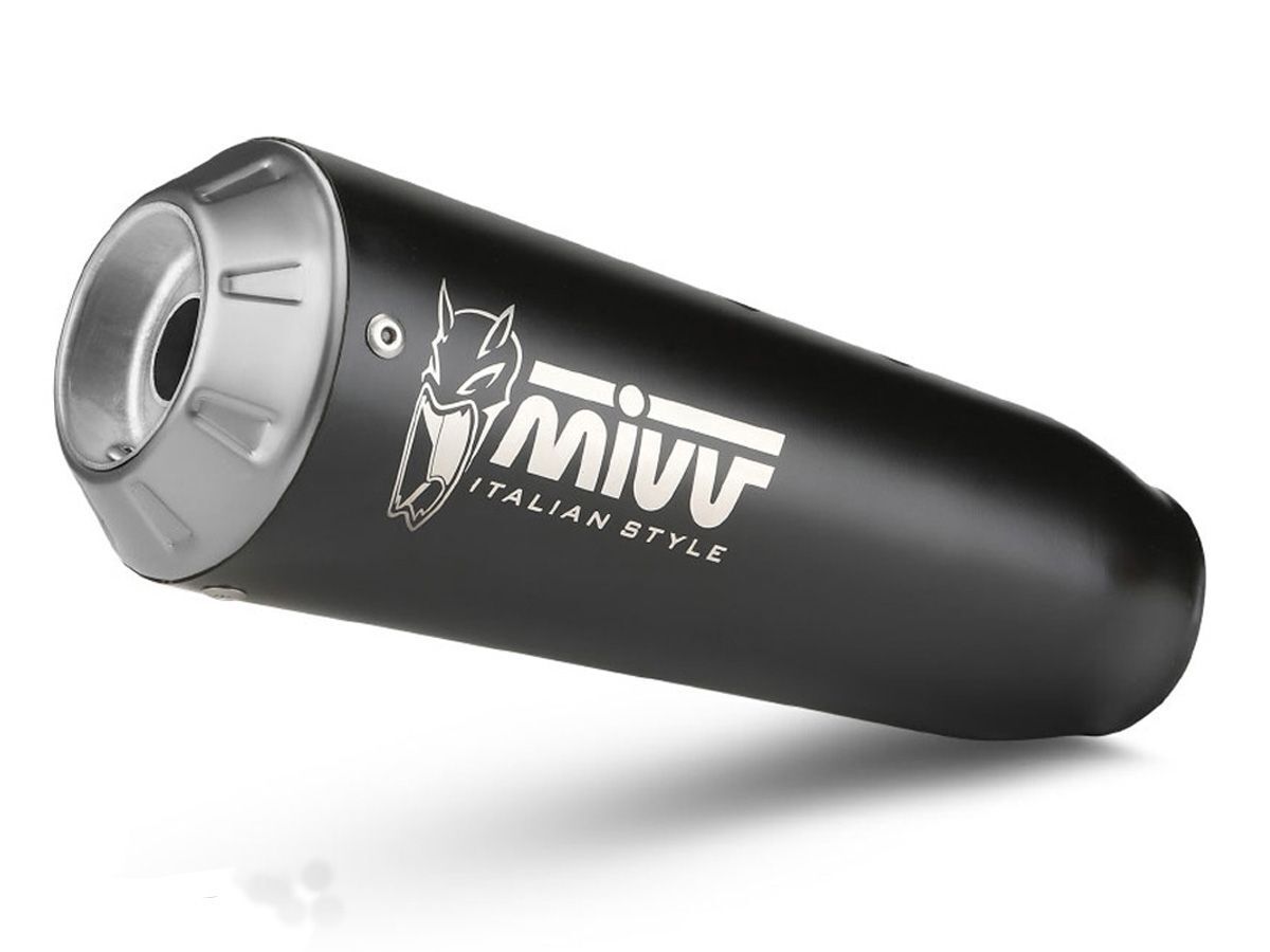 TERMINALE MIVV X-M1 ACCIAIO INOX NERO PER DUKE 390 2021-2023