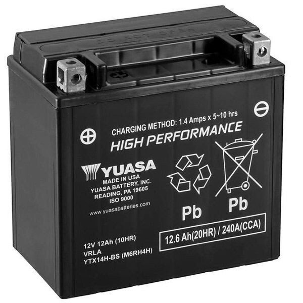Yuasa - Batteria YTX14H-BS AGM - Senza manutenzione - Pronta per l'uso 212726