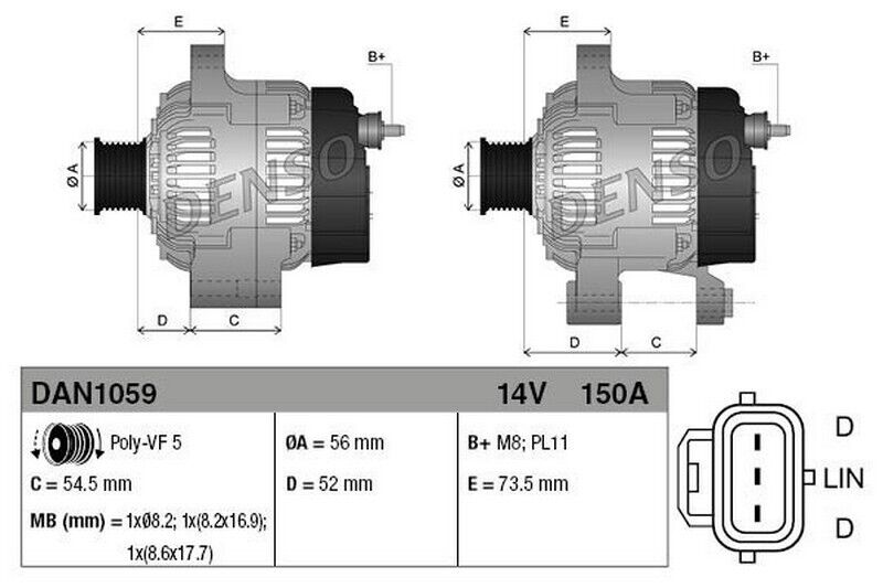 Alternatore PER Volvo S40 II T5 162 KW 220 CV