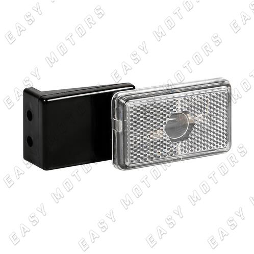 Luce ingombro con catarifrangente e staffa 12 24V Bianco