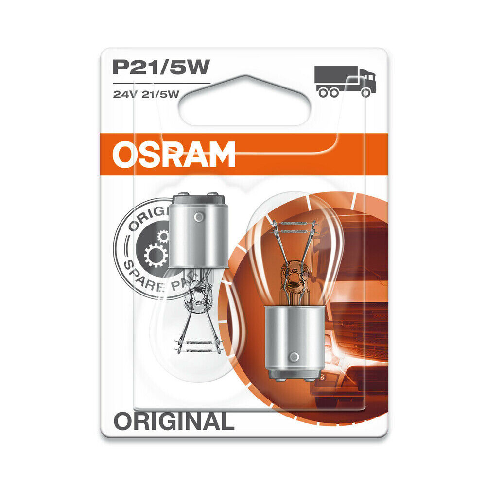 Kit 2 lampadine alogene 24V BAY15d P21/5W Osram Original Line