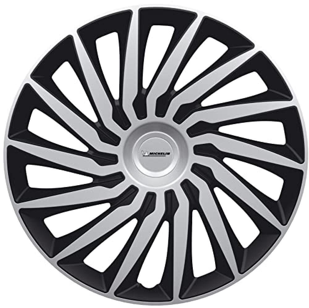 (TG. 16 Pollici) MICHELIN 4 copricerchi NVS KENDO Black Silver, 16 pollici - NUO
