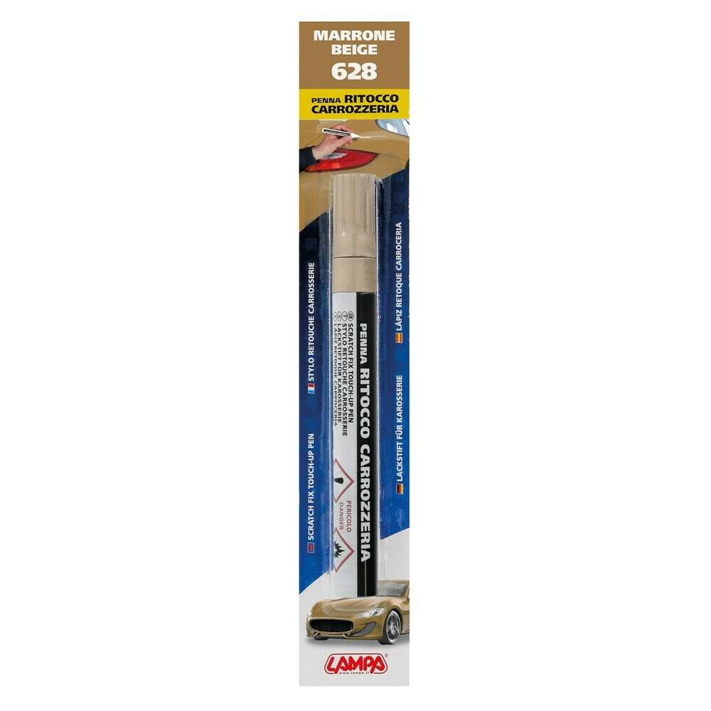 Penna ritocco carrozzeria con colore specifico - Marrone Beige - 628