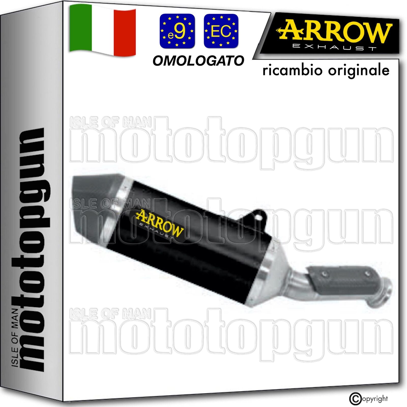 ARROW SCARICO OMOLOGATO RACE-TECH ALLUMINIO NERO C CF MOTO 800 MT SPORT 2023 23