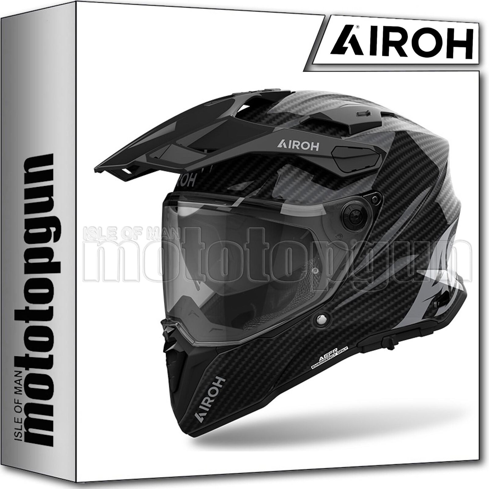 AIROH CASCO DUAL MOTO CM299 COMMANDER 2 FULL CARBON GLOSS TG. L