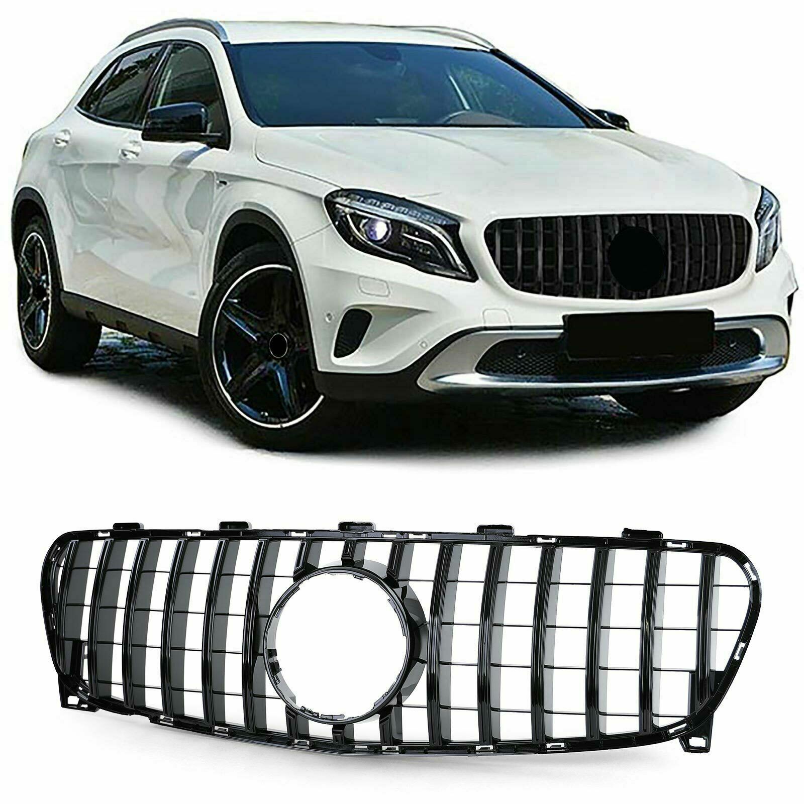 GRIGLIA CALANDRA ANTERIORE NERO PER MERCEDES GLA X156 17-20 AMG LOOK
