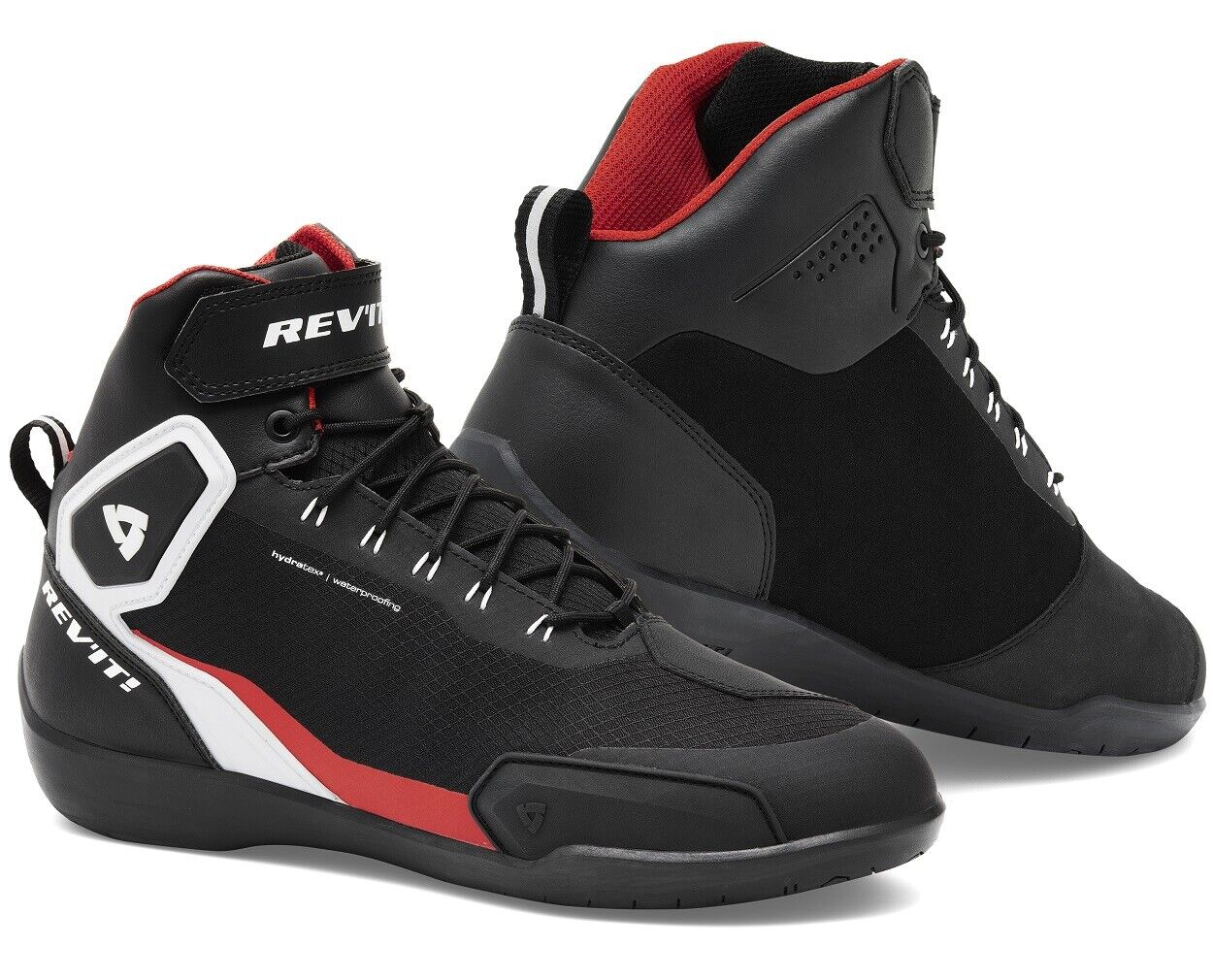 SCARPE STIVALI BOOTS IMPERMEABILI MOTO REV'IT REVIT G-FORCE H2O BLACK RED TG 44