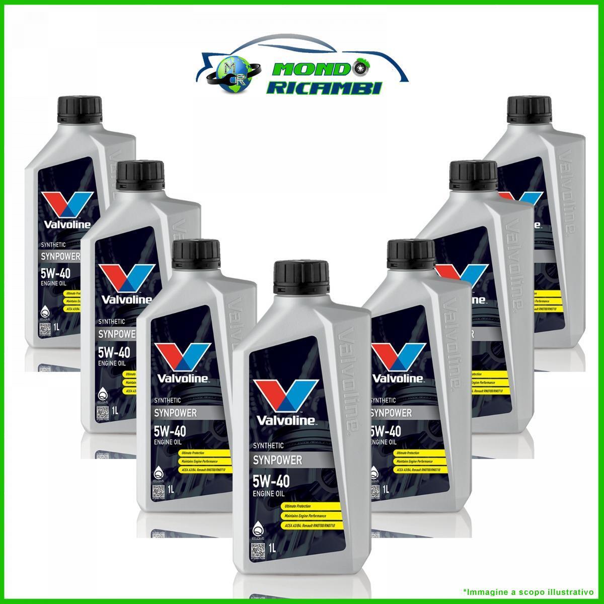7 LITRI OLIO VALVOLINE 5W40 SYNPOWER - BMW LL-01 - MB 229.3 - RN0700/0710