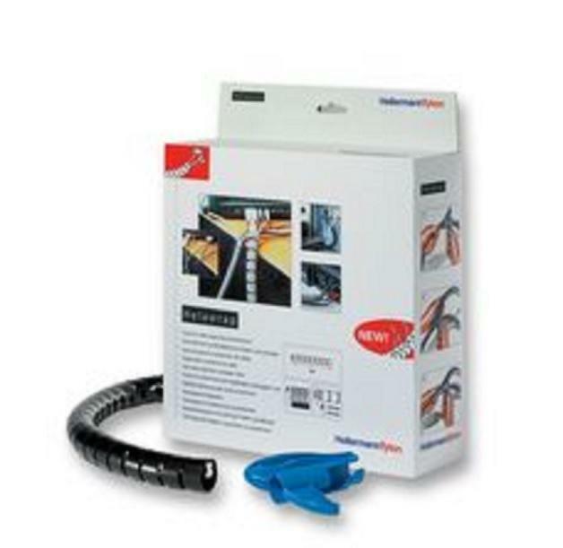 HELLERMANN TYTON HWPP16/2-BK-(2MT+AT) AVVOLGICAVO SPIRALE APERTA 16MM NERO