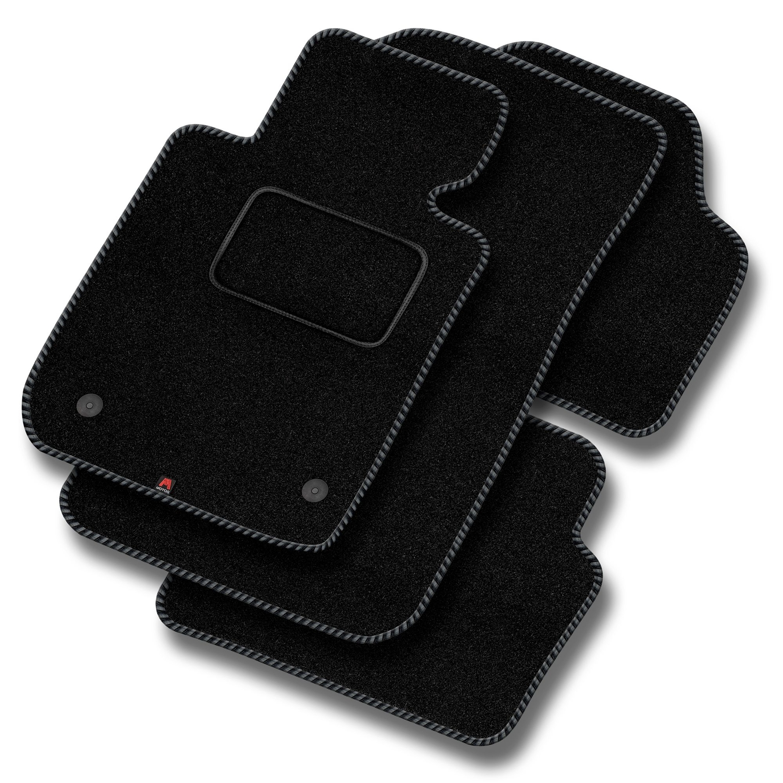 OP12-1 Set Tappetini Velluto STREAK Grigio per Opel Combo C 2001-2011 tappeto mo