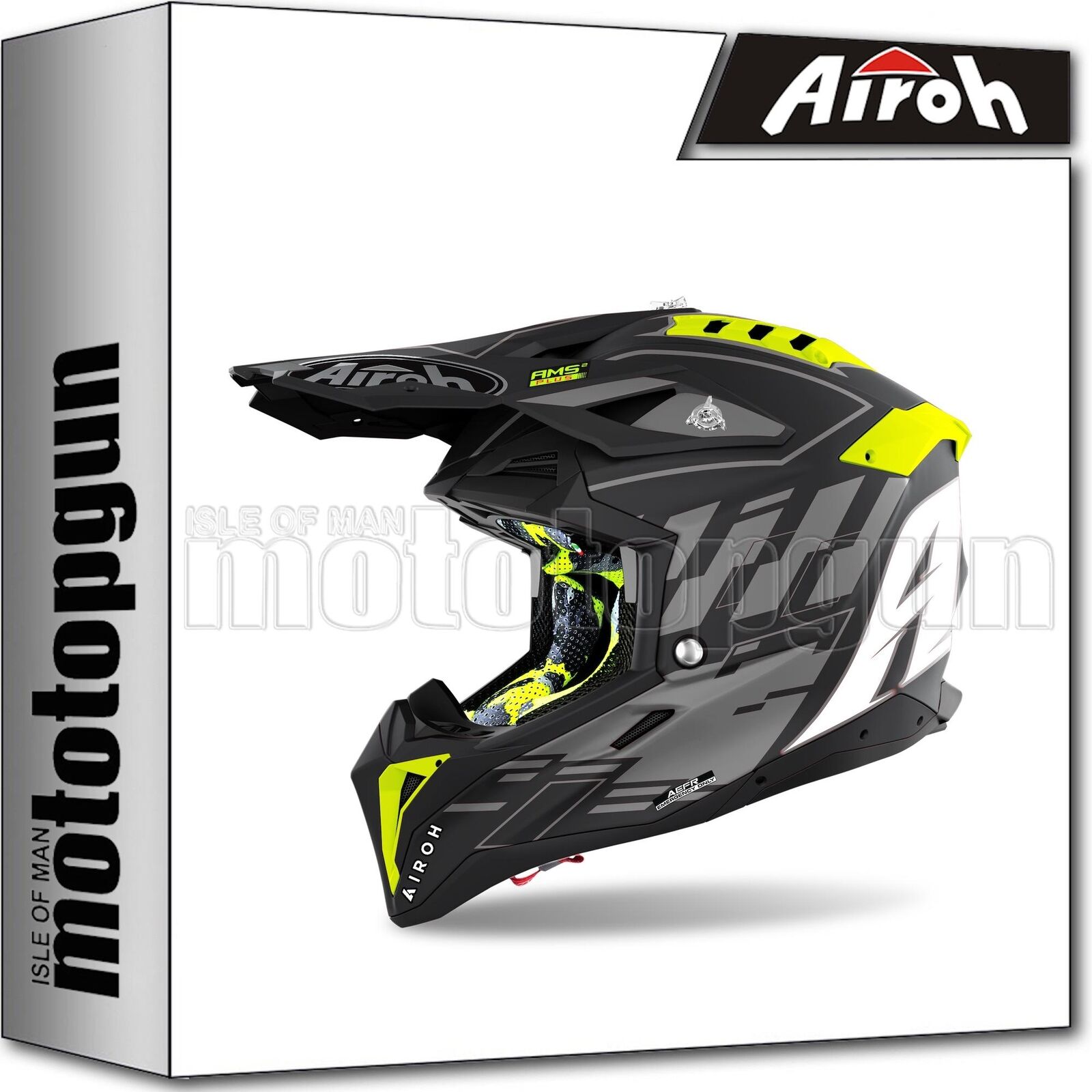 AIROH AVIATOR 3 CASCO MOTO OFF-ROAD AV3RAM35 RAMPAGE S