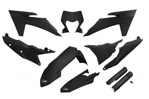 kit plastiche carene FULL Ktm Exc 150 250 300 350 450 500 2024 nero portafaro