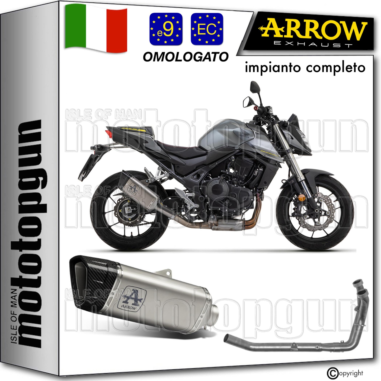 ARROW SCARICO OMOLOGATO PISTA TITANIO C HONDA CB 750 HORNET 2023 23