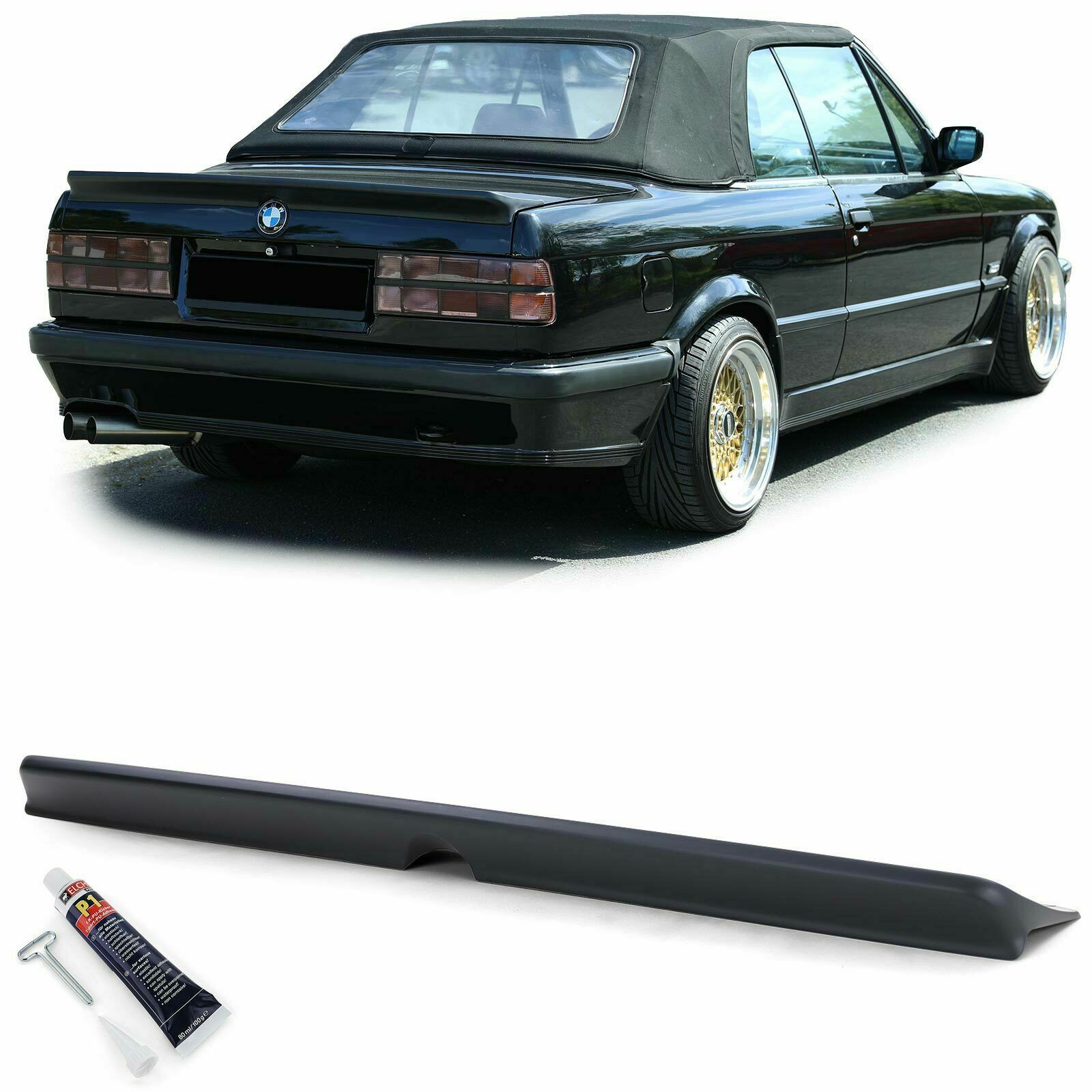 SPOILER ALETTONE POSTERIORE PER BMW E30 82-93 SERIE 3 SPORT LOOK TYPE 1