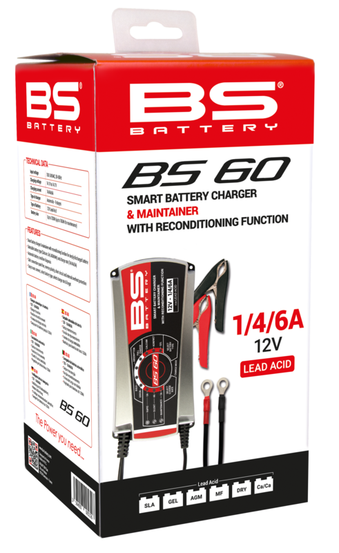 Caricatore Per Batteria Intelligente Pro BS Battery bs60-12v 1/4/6a per Moto
