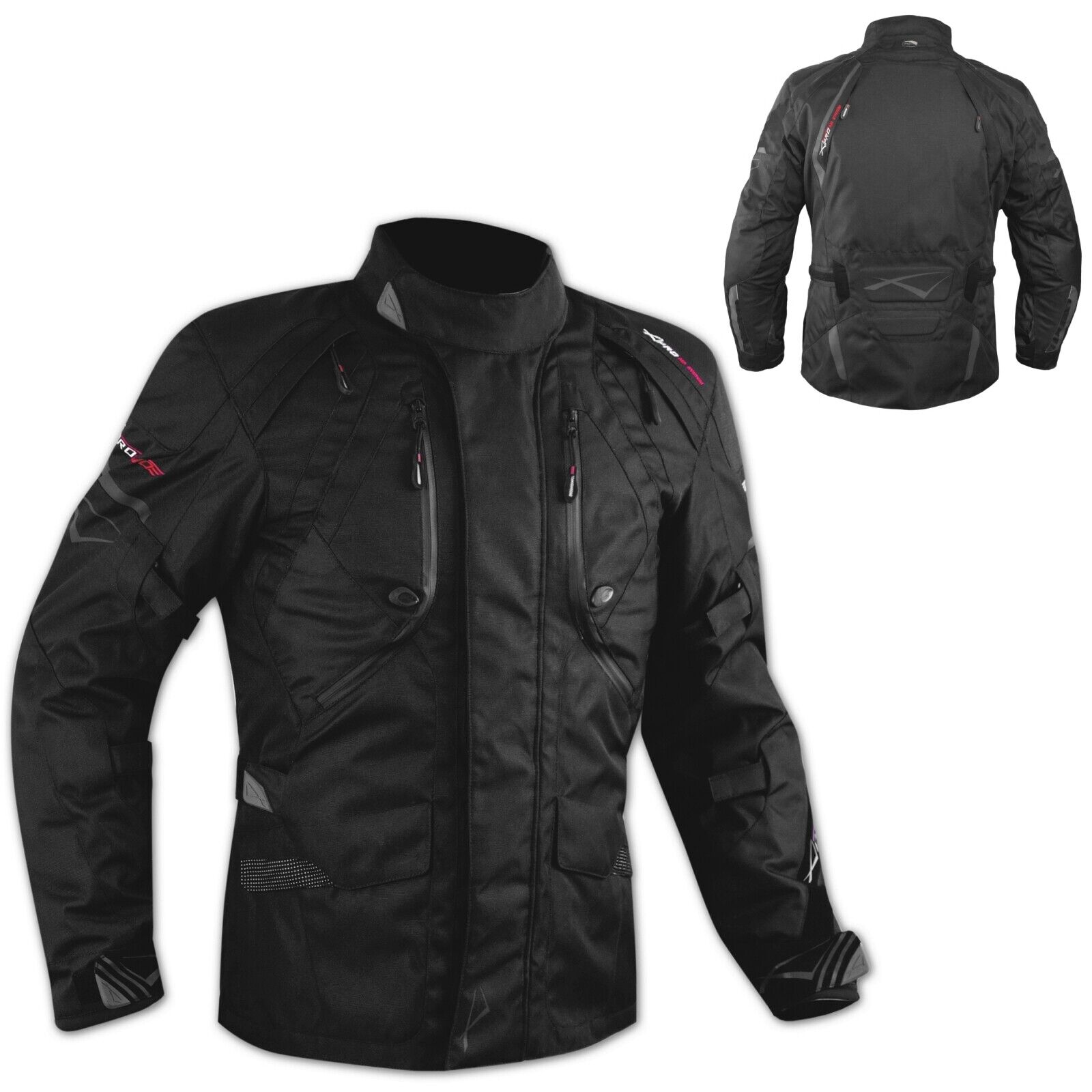Jacket CE Armored Quality Waterproof Motorbike Motorcycle Thermal  Black XXL