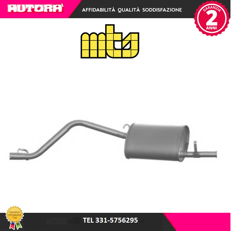 Marmitta terminale scarico adatto a Fiat Panda (141) (MARCA-MTS)..