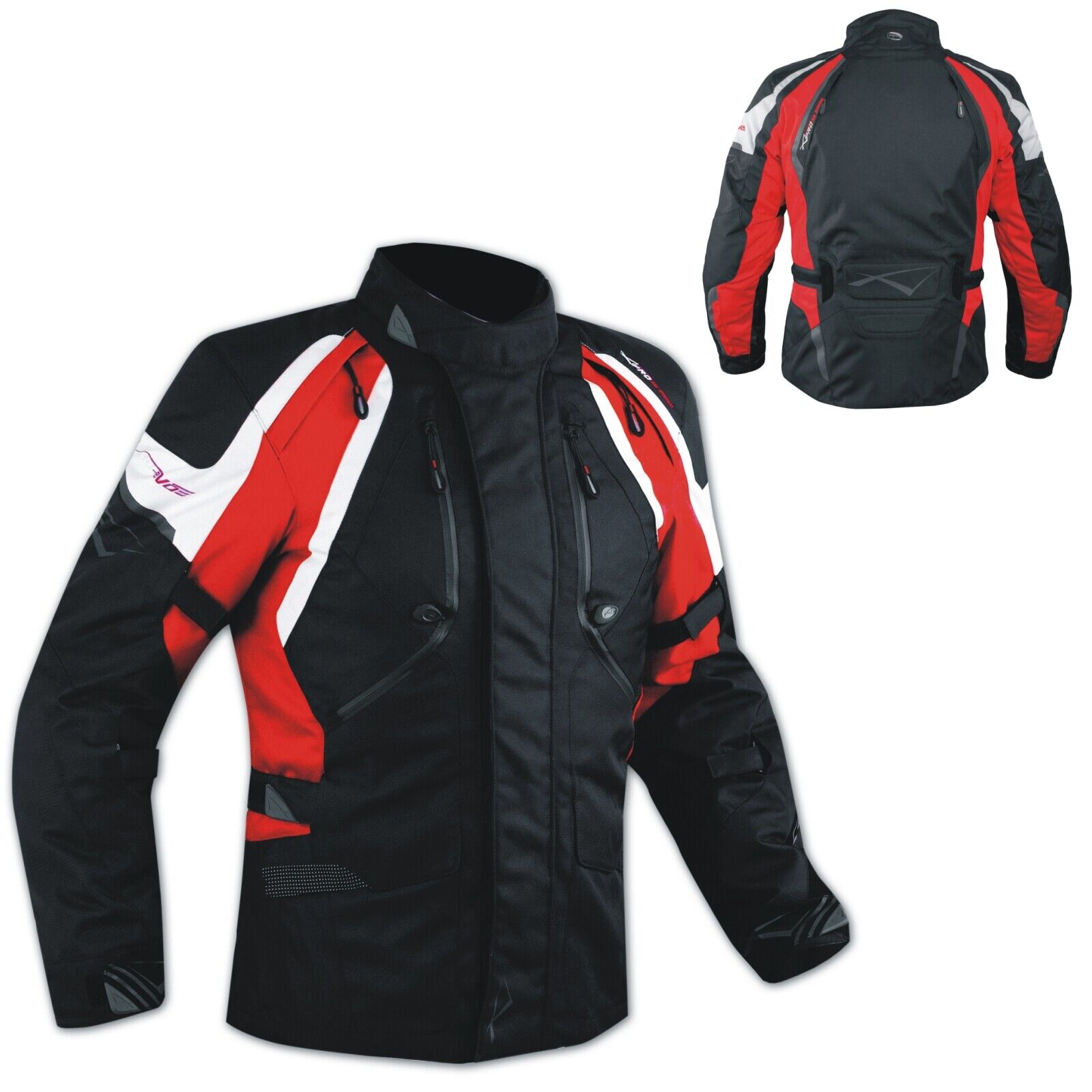 Jacket CE Armored Quality Waterproof Motorbike Motorcycle Thermal  Red 3XL