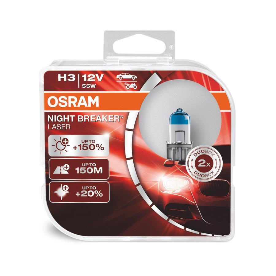 Lampadina OSRAM Unlimited H3 per auto 64151NL-HCB Osram Night Breaker  (doppia)