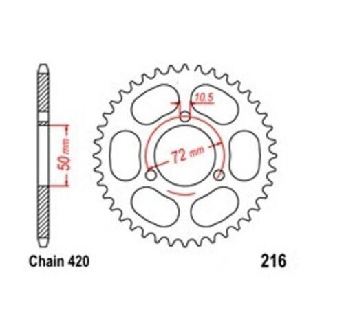 Corona 45Z passo 420 per HONDA NSR 50 87-95 / NSR 75 N 92-99 Pignone posteriore