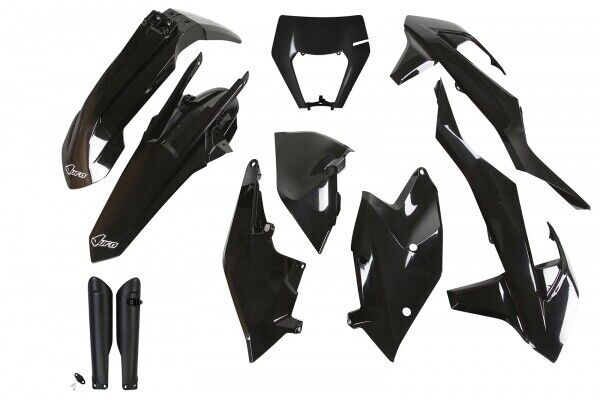 kit plastiche Ktm EXC 125 150 250 300 350 450 500 2017 - 2019 nero portafaro