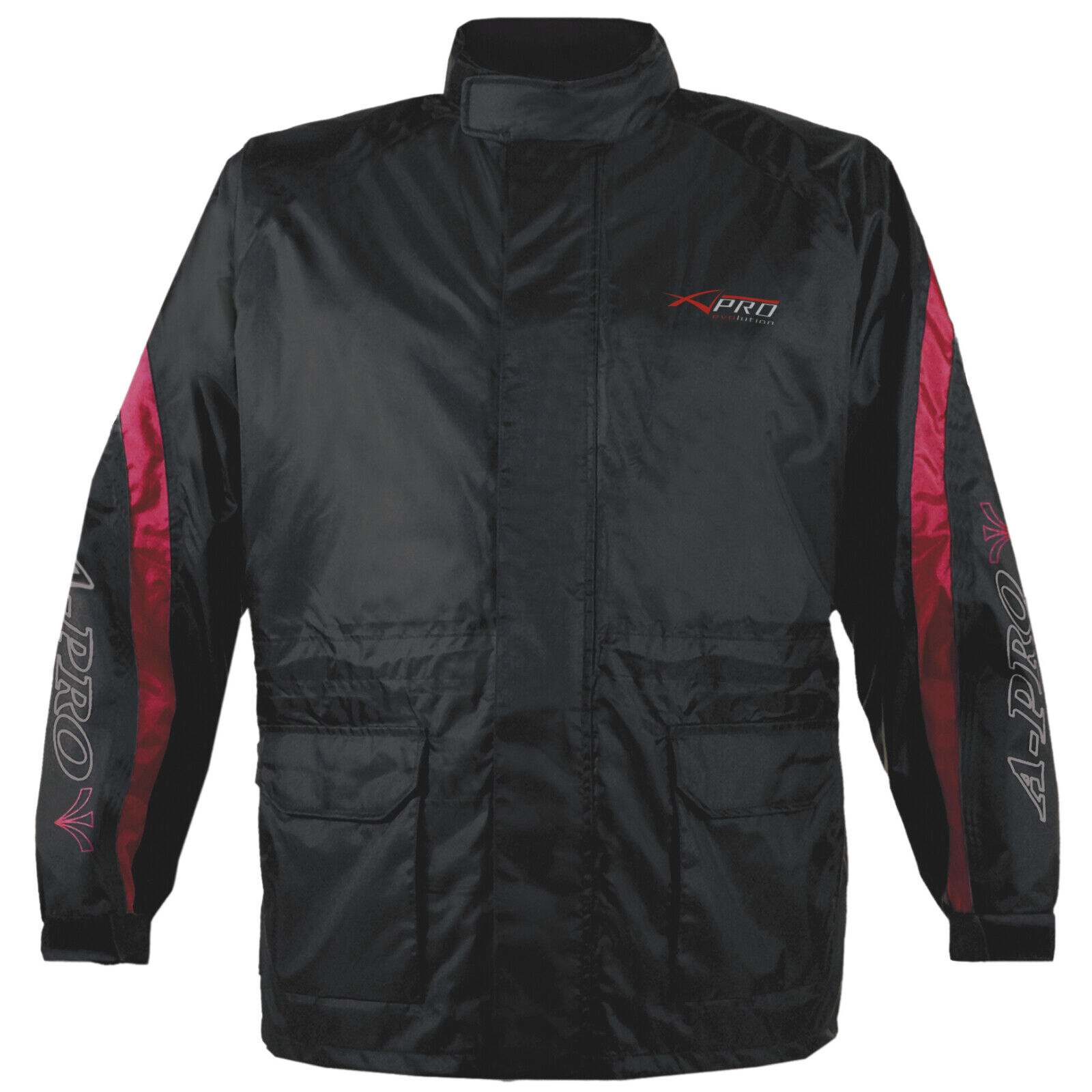 Rain Jacket Warterproof Over Coat Motorcycle Motorbike Scooter Lined Red L