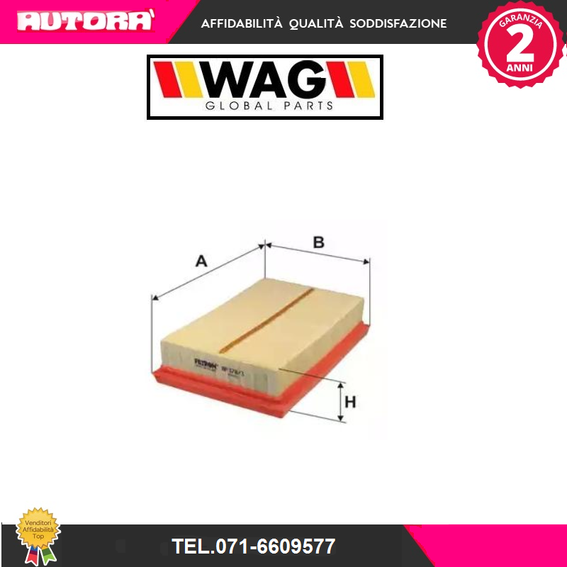 WA1783 Filtro aria (MARCA WAG)