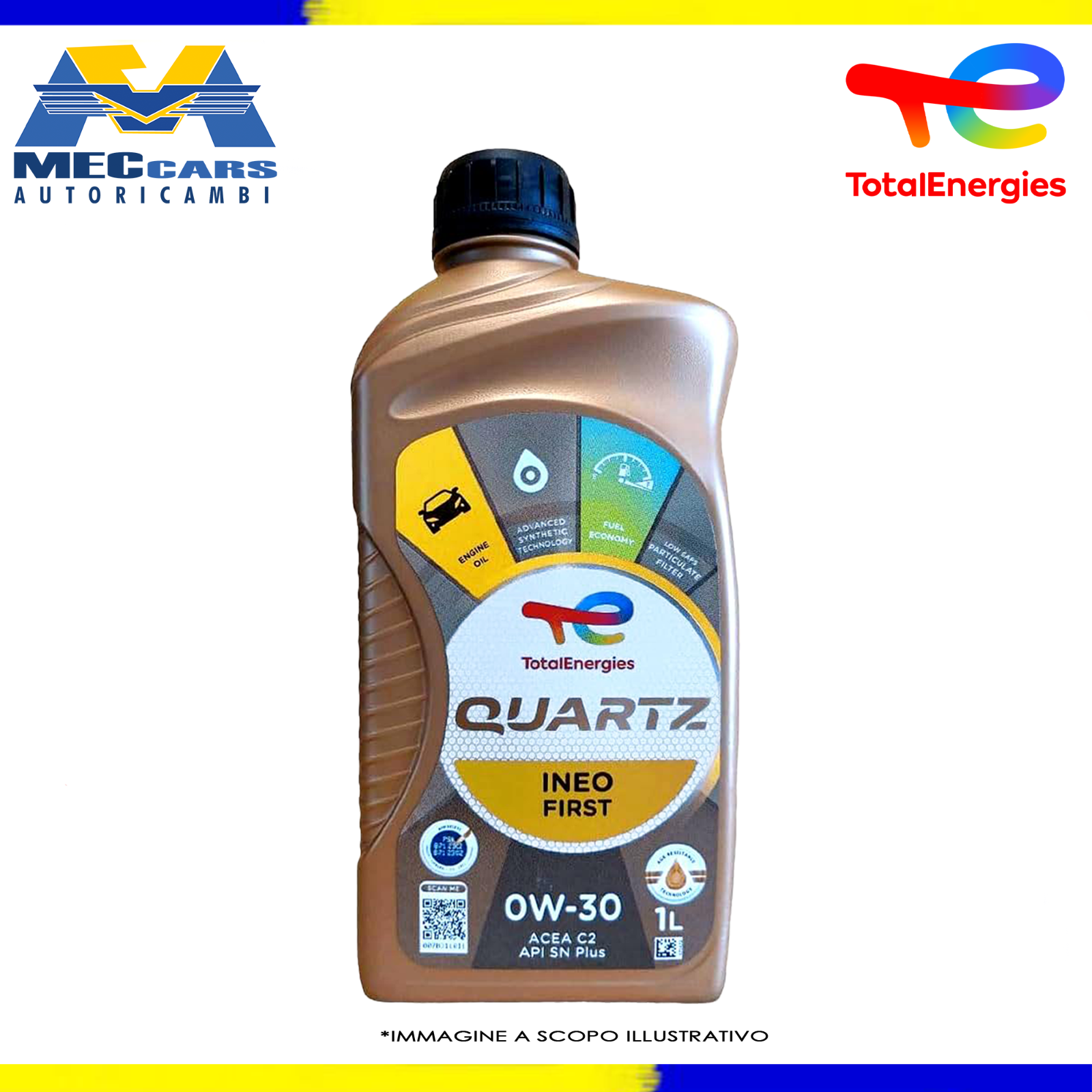 1 L TOTAL QUARTZ INEO FIRST 0W30 OLIO MOTORE ACEA C2 PSA B71 2312 STJLR .03.5007